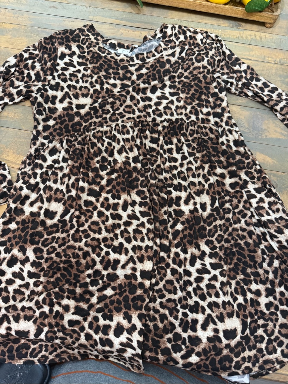 Boutique 9 Leopard Print Brown Black Cream Dress